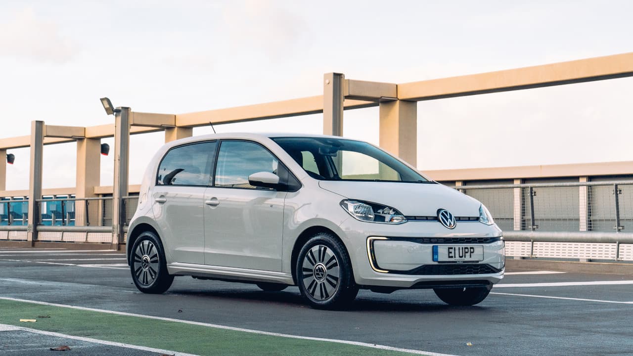 White Volkswagen e-up! Exterior Front Static