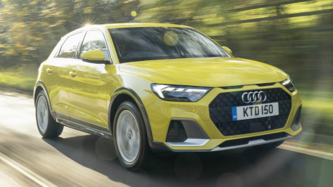 Yellow Audi A1 Exterior Front Driving