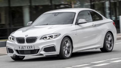 White BMW 2 Series Exterior Front Driving