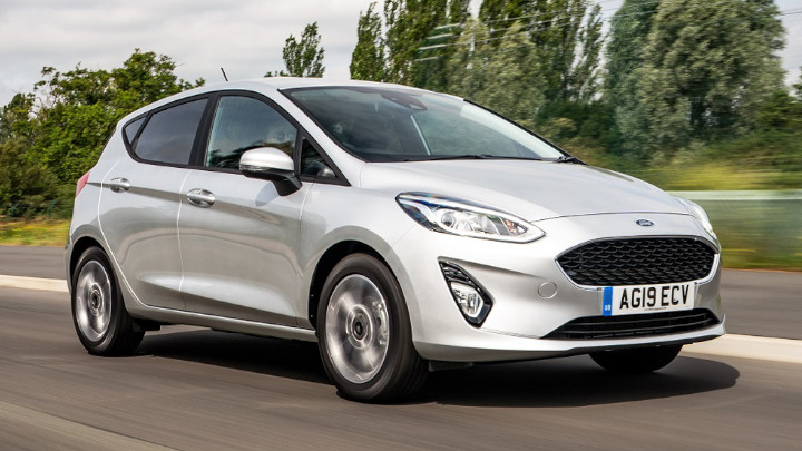 Silver Ford Fiesta Exterior Front Driving