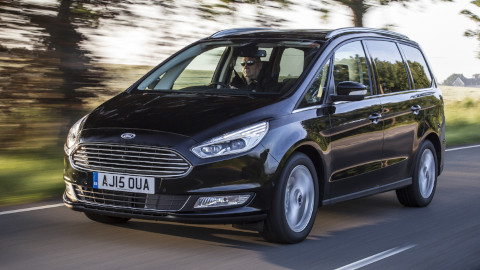 Black Ford Galaxy Exterior Front Driving