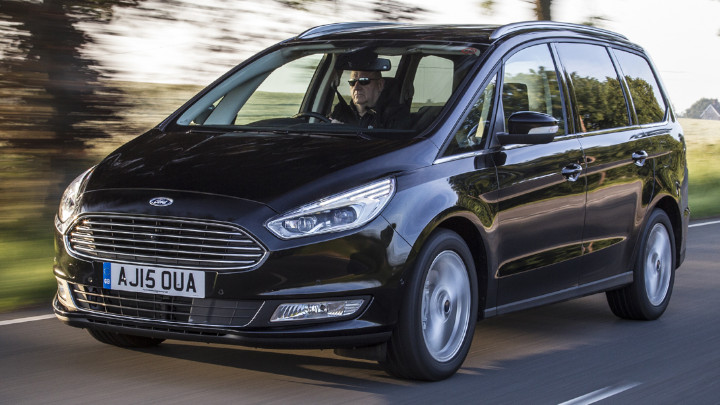 Black Ford Galaxy Exterior Front Driving