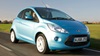 Blue Ford KA Exterior Front Driving