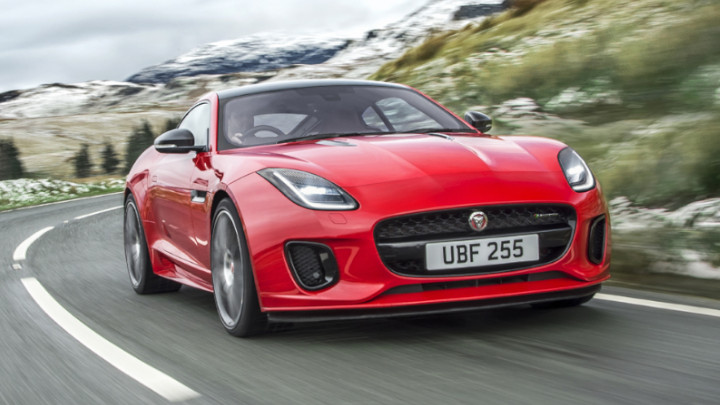 Red Jaguar F-TYPE Exterior Front Driving