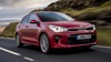 Red Kia Rio Exterior Front Driving